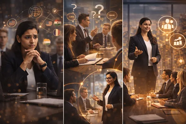 Professionals in global meetings